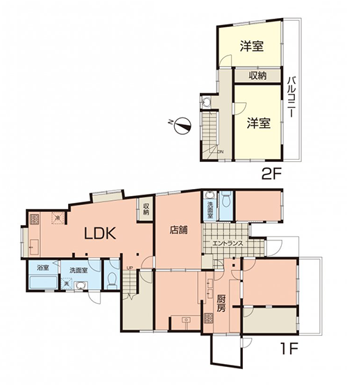 大磯の店舗付き中古住宅(売家)