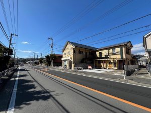 大磯町西小磯の国道1号線沿いの土地（売地）