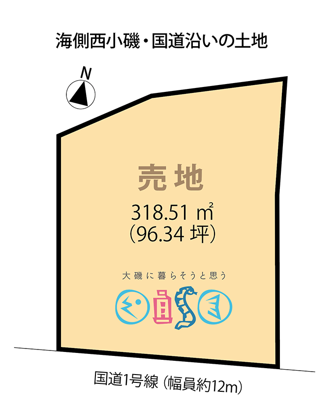 大磯町西小磯の土地(売地)