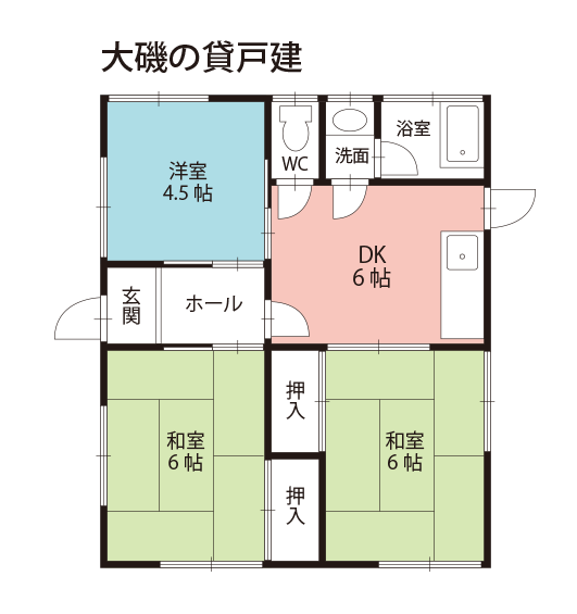 大磯駅から歩ける平屋の貸家
