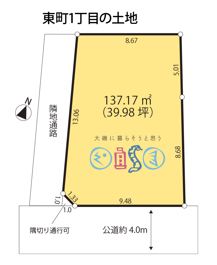 大磯町東町1丁目の土地（売地）