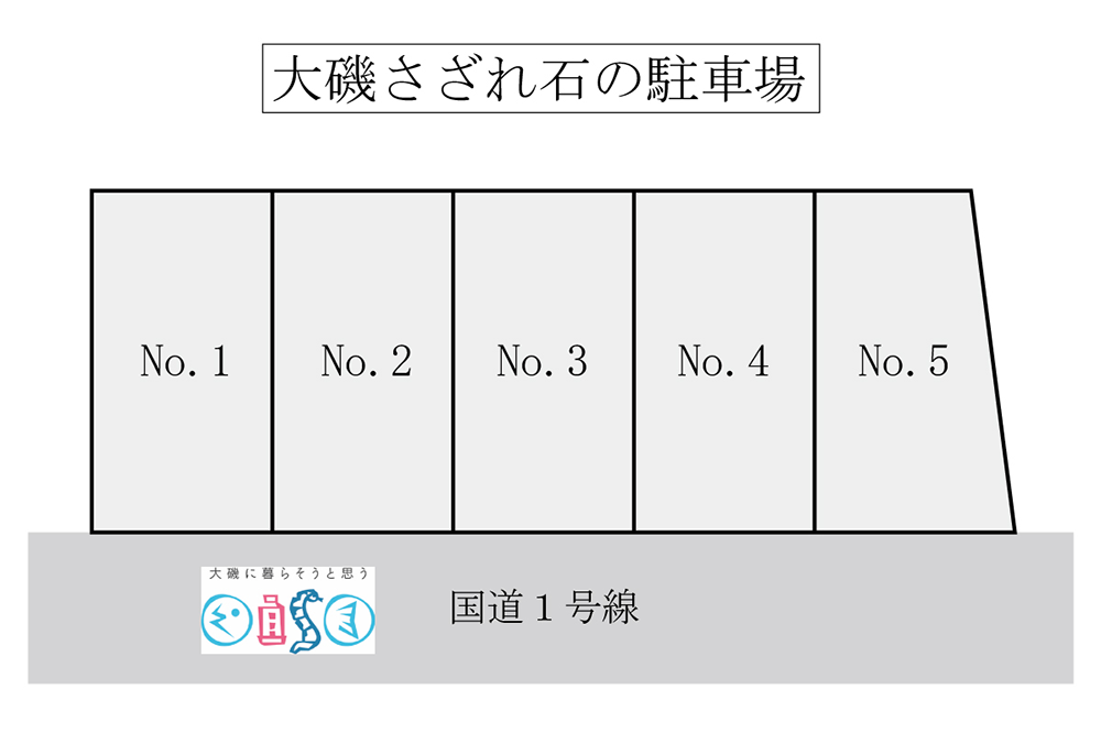 大磯町の駐車場「大磯さざれ石の駐車場」